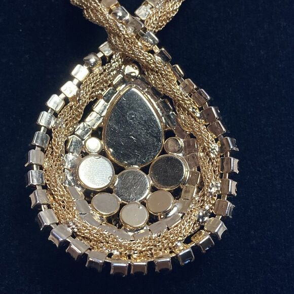 RARE JULIANA D&E EMERALD RUBY AB RHINESTONE necklace earrings Mesh Gold Book - Picture 11 of 16